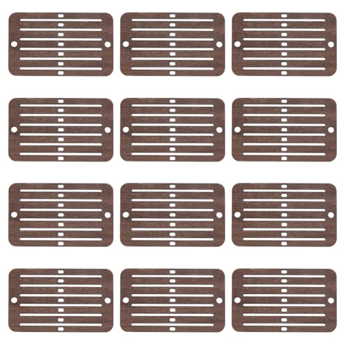 PH PandaHall 12PCS Mini Heddle Loom Wooden Weaving Heddle Loom Darning Loom Weaving Tools for Loom, Backstrap Weaving Loom Scarf Weaving Loom for Crafts Bracelet Bag Belt Strap Beginners Brown - color: Brown