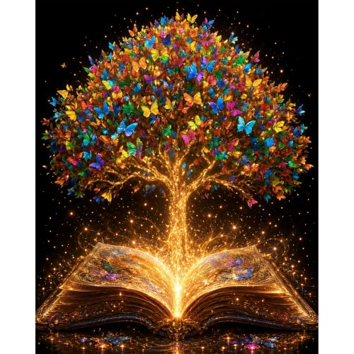 Tree Paint by Numbers Kit for Adult, Book Paint by Number Adult 16x20inch - color: Tree, size: 16*20inch