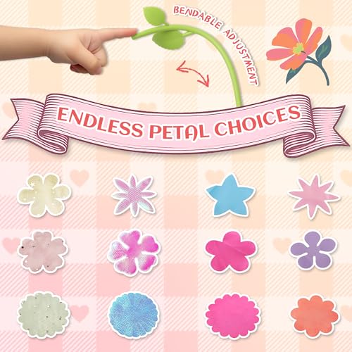 Kufanda DIY Fabric Flower Bouquets Toys Accessories Can Make 36 Flowers, DIY Arts & Crafts Toy Parts - color: Colorful