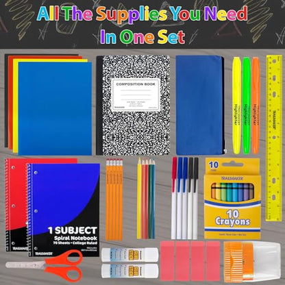 Trail maker School Supplies Kit 45 Piece Grades K-12 - size: 1 Count (Pack of 45)