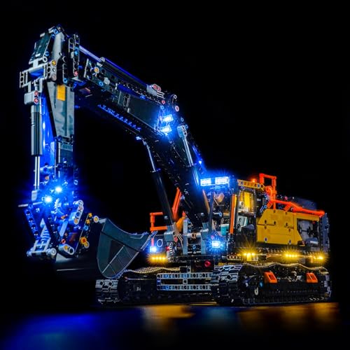 LED Lighting Compatible with Lego Volvo EC500 Hybrid Excavator 42215 - JUST Lights,Light Kit Compatible with Lego 42215,NOT Included The Model