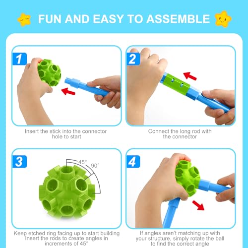 SpringFlower Fort Building Kit for Kids, for Boys and Girls - color: Blue-green