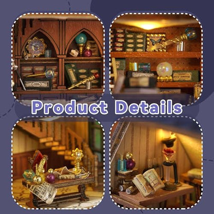 Flever Dollhouse Miniature DIY House Kit Creative Room with Furniture for Romantic Valentine's Gift (Magic Store) - color: Magic Store