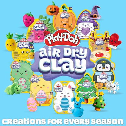 Play-Doh Scented Air Dry Clay, 3-Pack Spring Bundle, Includes 1 Green Watermelon, 1 Blue Cotton Candy, 1 Pink Bubblegum - color: Spring