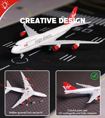 1/400 for VAA B747 Diecast Plane Model with Landing Gear, Stand - color: 04. Virgin Atlantic 747