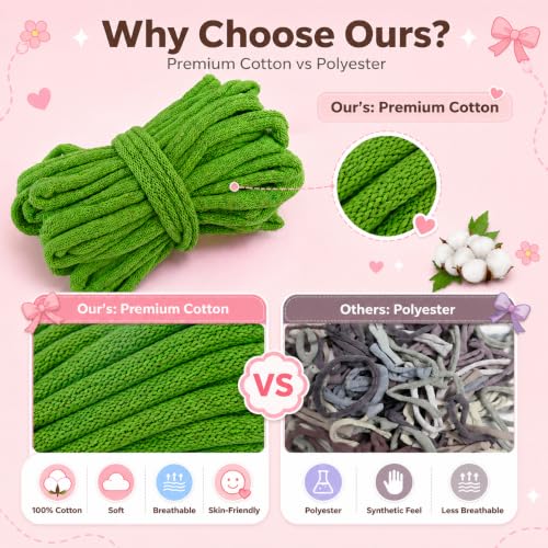 SOOHAOLISS 297PCS Cotton Loops for Potholders 7" with 9 Rainbow Colors - color: 7‘’ 297pcs in 9 Rainbow Colors