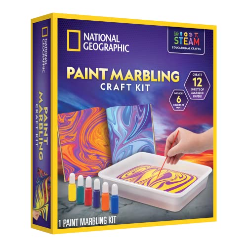 National Geographic Marbling Paint Craft Kit to Create Marble Art for Kids - style: Paint Marbling Kit