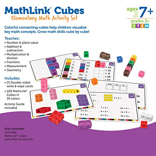 Learning Resources MathLink Cubes Elementary Math Activity Set - - style: Elementary Activity Set