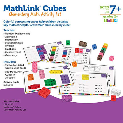 Learning Resources MathLink Cubes Elementary Math Activity Set - - style: Elementary Activity Set