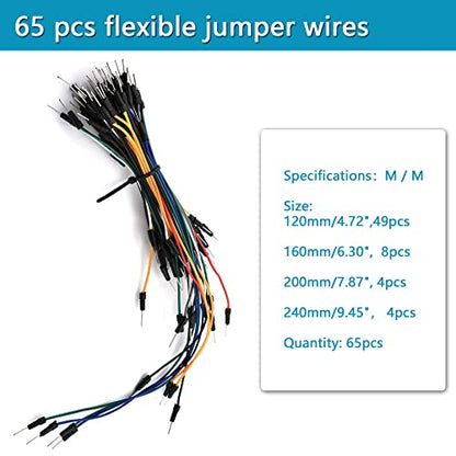 Electronic Component Power Supply Module Assorted Kit for Arduino, Raspberry Pi, UNO, Minidodoca Arduino breadboard Power Supply Kit Include 830P Breadboard,Power Module,Jumper 9V 1A Adaptor - size: 1pcs830p+Power Supply Module