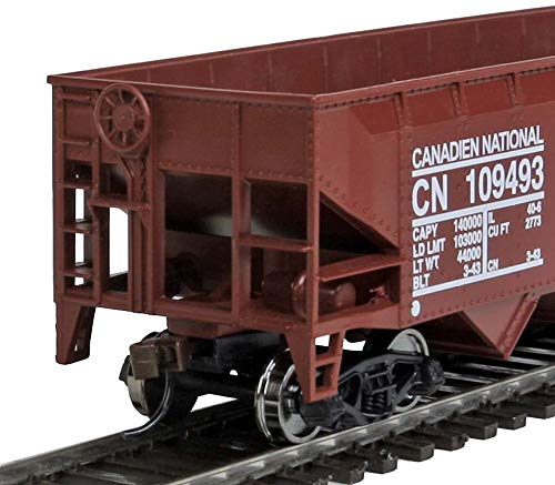Walthers Trainline Offset Hopper - Ready to Run -- Canadian National (brown, white; Large Logo) HO Scale - style: Canadian National (brown, white; Large Logo)