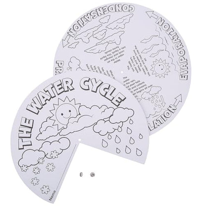 Fun Express Color Your Own Water Cycle Wheels - 12 Pc