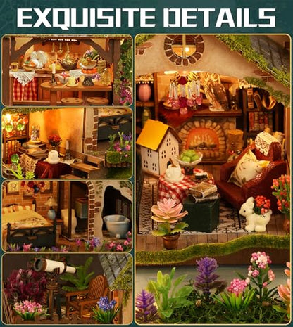 Spilay Book Nook Kit for Adults, Forest Adventures DIY Miniature House Kit - color: Forest Adventures