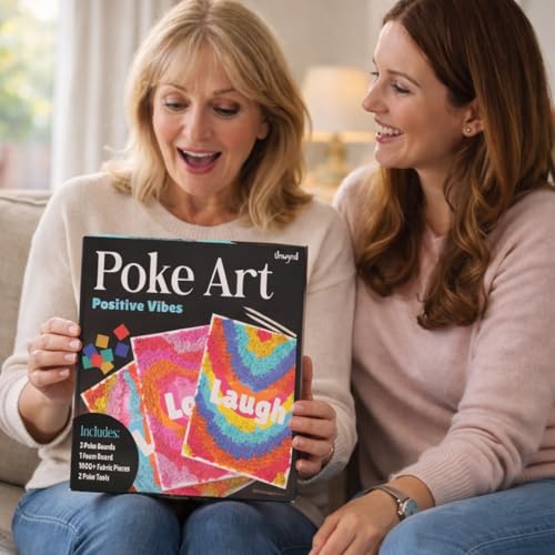Unwynd Poke Art Positive Vibes Flower Bouquet Kit for Adults, Women & Teens - style: Positive Vibes