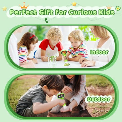 Leipan Pocket Microscope for Kids, 2'' IPS 1080P Magnifier with Light