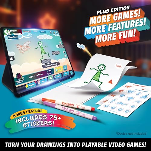 Abacus Brands Pixicade+ - Draw Your Own Video Game Maker, Kids Gift Ages 6+ - size: Pixicade+