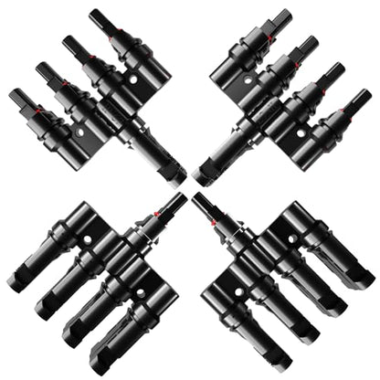 Solar Y Branch Connector 2 Pair 1 to 4 Parallel Connection - size: 2Pair M/FFFF+F/MMMM