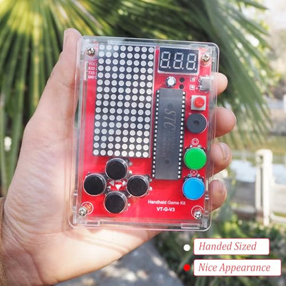 DIY Retro Game Solder Project Kit for Electronic Soldering Practice and Learning, Build a Handheld Console with 5 in 1 Classic Games by Yourself, Great STEM Project for Family and Friends