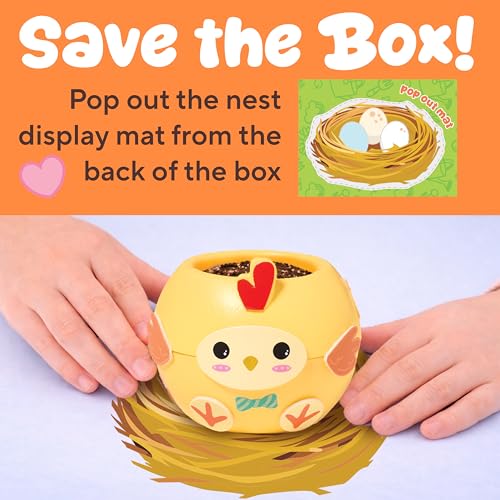 Creativity for Kids Plant-a-Pet Barnyard Pig Kit | Decorate, Plant & Grow Your Own Pet | Chia Seed Gardening Craft | Spring Crafts & Screen-Free Kids Activity (Ages 6+) - style: Chicken