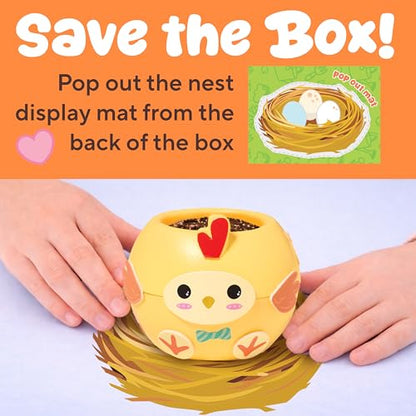 Creativity for Kids Plant-a-Pet Barnyard Pig Kit | Decorate, Plant & Grow Your Own Pet | Chia Seed Gardening Craft | Spring Crafts & Screen-Free Kids Activity (Ages 6+) - style: Chicken