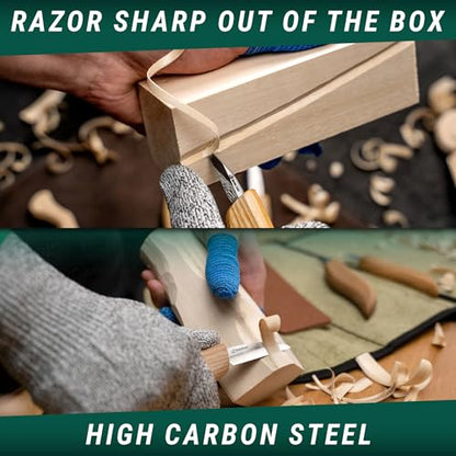 BeaverCraft BW7 Basswood Carving Blocks S15 Wood Carving Kit Wood Whittling Kit for Beginners Kids