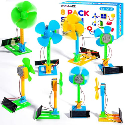 STEM Kits for Kids Science STEM Toys, 8 Bulk Solar Powered Crafts Boys Girl