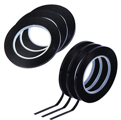 Outus 6 Pack 1/8 Inch Black Dry Erase Whiteboard Pinstripe Graphic Tape