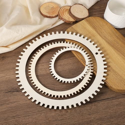 MECCANIXITY 3pcs Weaving Loom, 5.1" 7.9" 11" Round Gear Shape Weaving Loom Kit for DIY Crafting, Hanging Decor, Woven Tapestry Knitted Crafts Making