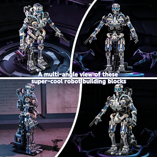 Mechanical Skeleton Robot Building Blocks Set, 3D Robotic Model Kit - color: Skeleton