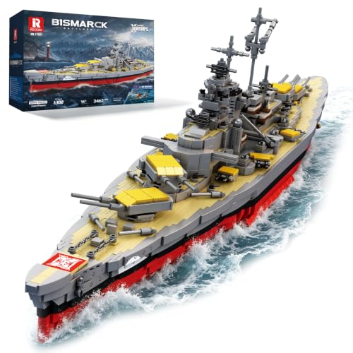 Reobrix World of Warships Bismarck Battleship Building Block Sets 3462PCS