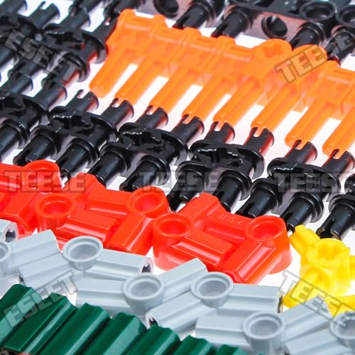 TEESE 370pcs Pin-Axle-Connectors Universal-Joint-Bush-Bricks-Set, Compatible with Technic-Parts, for STEM-MOC-EV3-Project-Bulk-Blocks(Random Color)