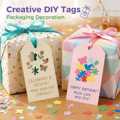 LOVEINUSA 10PCS Flower Shaped Craft Hole Punch Set for DIY Crafting - style: Flower
