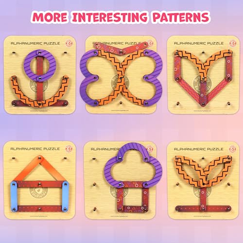 Butterfly EduFields Wooden Alphabet Puzzle Set Montessori Toy for Ages 3-5 - style: Alphanumeric