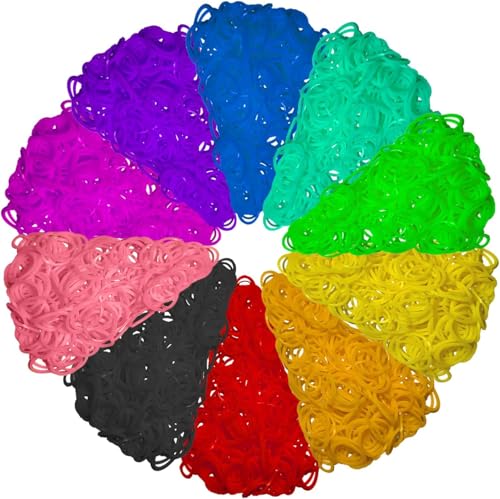Rubber Band Bracelet Kit, 10 Colors 3000+ DIY Loom Bracelet Making for Kids - color: 10 Colors A Series
