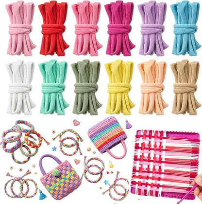 Foyods 120PCS Weaving Loom Refill Loops, 12 Colors Weaving Loops