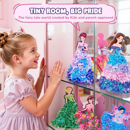 JoyCat Poke Art Kit for Girls, 3D Princess Craft with Fairy Tale Castle - color: Fairy Tale Princess Kit