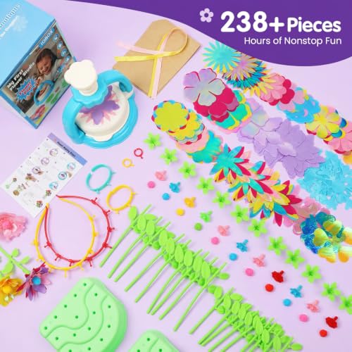 IQBOX Flower Making Kit for 4 5 6 7 8 Year Old Girls Brithday Gifts - color: blue