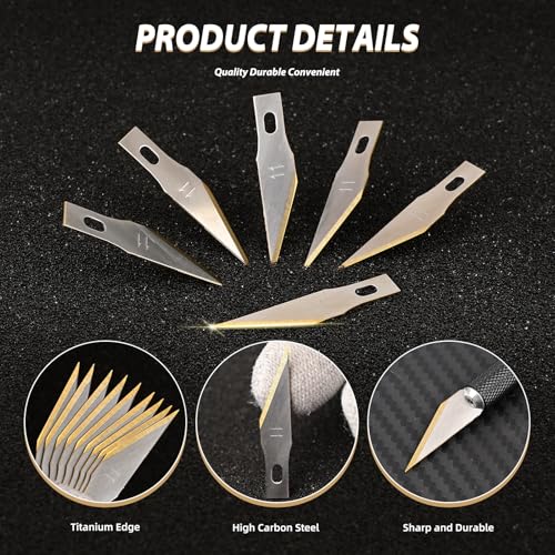 EHDIS Hobby Knife Sets Upgrade Craft Knife Kit,Craft Cutting Tools,Vinyl Wrap Tool Kit,Wallpaper Tool,Craft Tool for Architecture Modeling,Scrapbook,Art Cutting,Repairing,Window Tinting,Car Wrapping