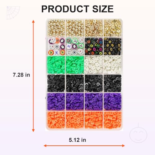 Halloween Bracelet Making Kit with Disc Beads and Gold Tone Spacers - color: style 01