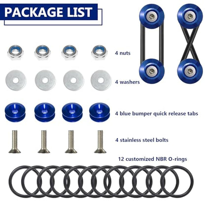 BFXM Universal Bumper Clips, Front Rear Bumper Quick Release Kit - color: Blue, size: 2set