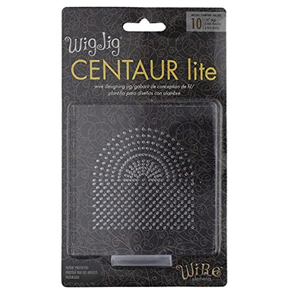 The Beadsmith Wig Jig Centaur Lite Wire Elements Acrylic Square Jig 4 x 4, 441 Holes, 10 Removable Metal Pegs Tool for Making Wire Components and Jewelry Designs - size: 4" x 4" Square Jig