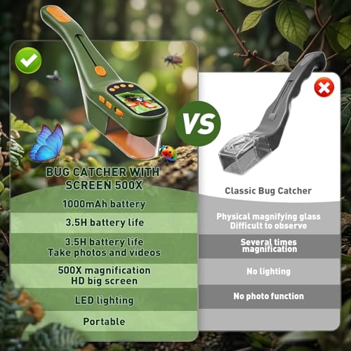 SEEKID Bug Catcher for Kids with 2.4" Screen (Dark Green) - color: Forest Green