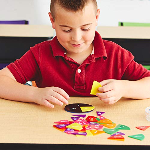 EAI Education Fraction Circles: Numbered - Set of 51 (Pack of 4) - size: Approximately 3.5 inches in diameter (Pack of 4)