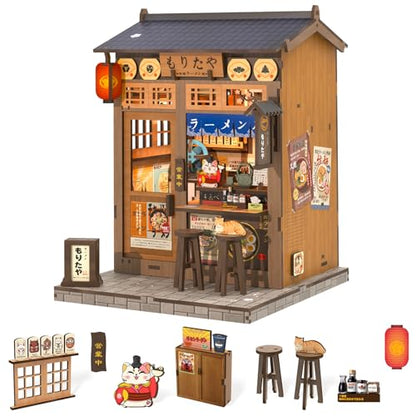 Fsolis Japanese Book Nook Kit - DIY Miniature House Kit (Morita-Ya Ramen) - color: Morita-ya Ramen