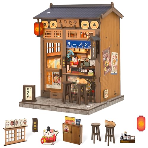 Fsolis Japanese Book Nook Kit - DIY Miniature House Kit (Morita-Ya Ramen) - color: Morita-ya Ramen
