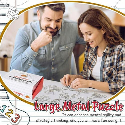 24 Packs Metal Bulk IQ Wire Metal Puzzles,Red,Classic Styles - color: Red, style: Unique Styles