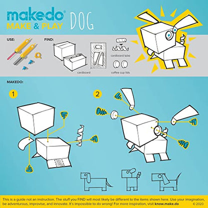 Makedo Explore | Safe Cardboard Construction Tool Kit for Kids, 50 Pieces