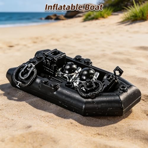 SWAT Gear Weapons Pack City Police Team with Robot Dog Drones Boat Kit