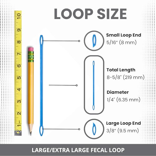 Fecal Loop for Animals, Stool Sample Collection Kit for Dogs, Goats, Sheep and Other Animals. Take Stool Samples Quickly and Easily with Reusable Double end Loop (Large/X-Large, 1) - size: Large/X-Large