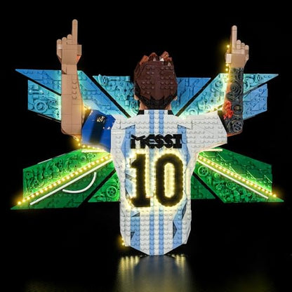 LED Lighting Compatible with LEGO 43018 Lionel Messi Celebration - JUST Lights,RC Light Kit Compatible with LEGO 43018,NOT Included The Model